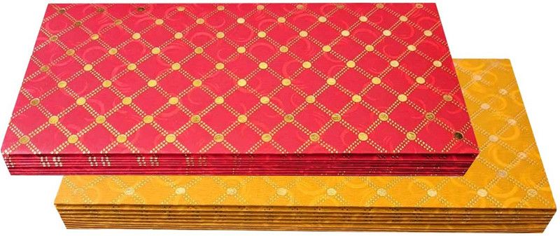 Gossar Premium Red & Yellow Money Envelopes for Wedding, Anniversary (Pack of 20)(2x10) Envelopes  (Pack of 20 Red, Yellow)