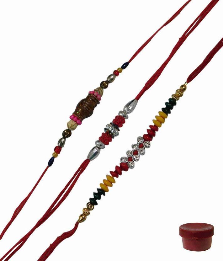 Rakhi Set  (3 Rakhi set with 1 kumkum)