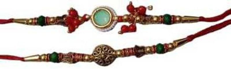 Rakhi Set  (2 PCS BHAIYA AND BHABHI RAKHI SET)