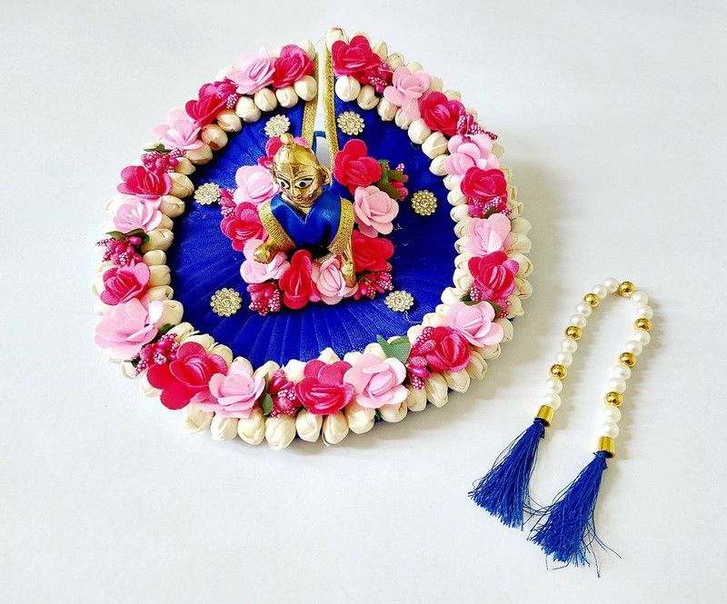 Akshera Collection Laddu Gopal Dress (poshak) for size 3-4 janmashtmi special collection with patka Dress  (Fiber)