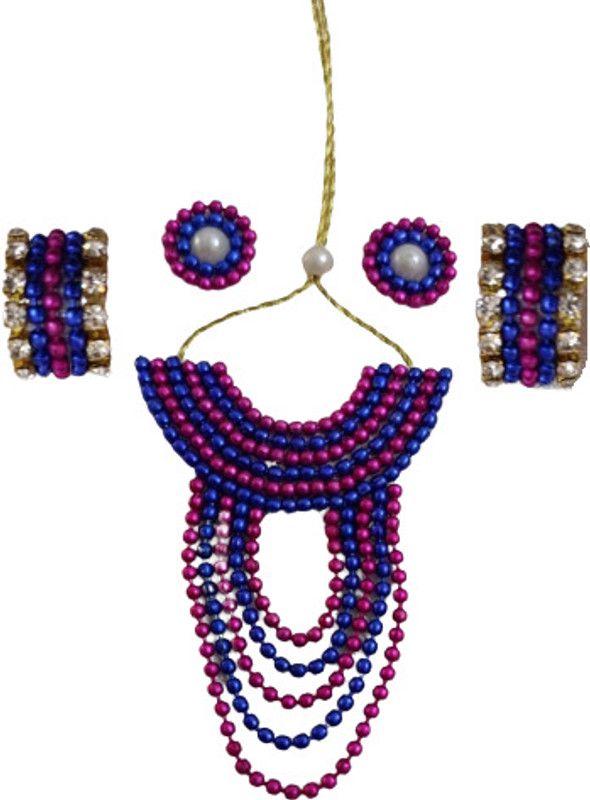 Firmus Krishna Ji Jewellery Set Necklace,Earring,Bangle Size-4 Deity Ornament  (Krishna Ji Jewellery Set Necklace,Earring,Bangle Size-4)