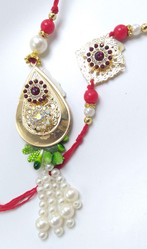 Rakhi Set  (1 Bhabi Rakhi/Lumba, 1 Bhai Rakhi)