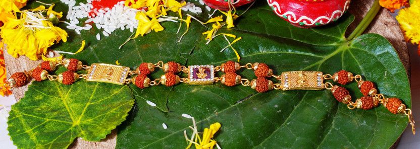Rakhi, Chawal Roli Pack Set  (1 BRACELET)