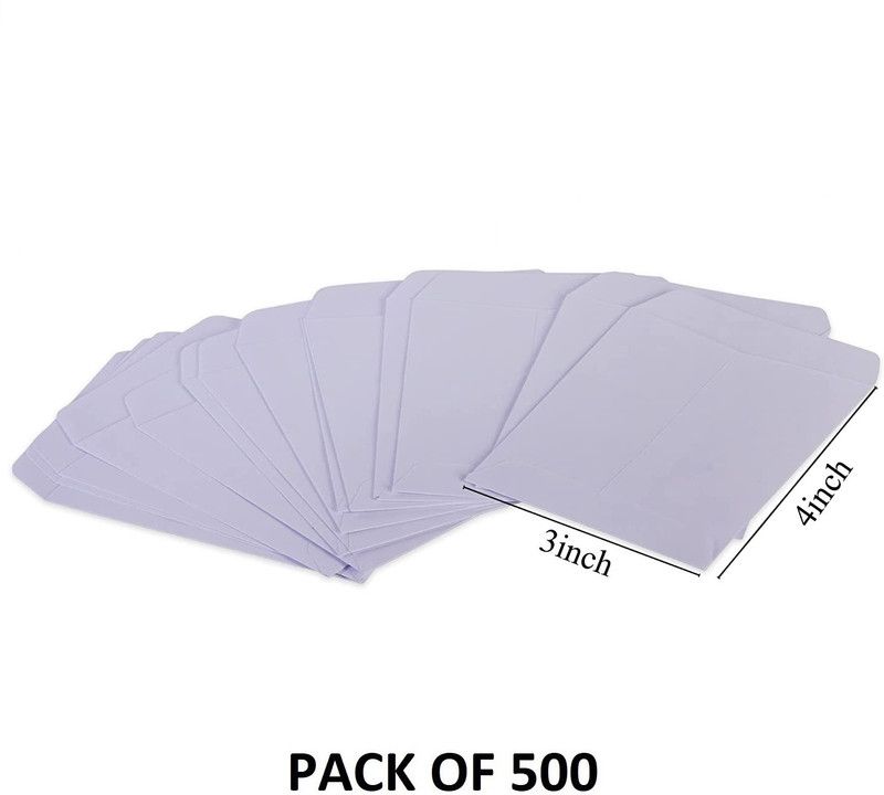Small Envelops (4 x 3 Inch) for Studio Passport Photo and Medicine Cover Envelopes  (Pack of 500 White)