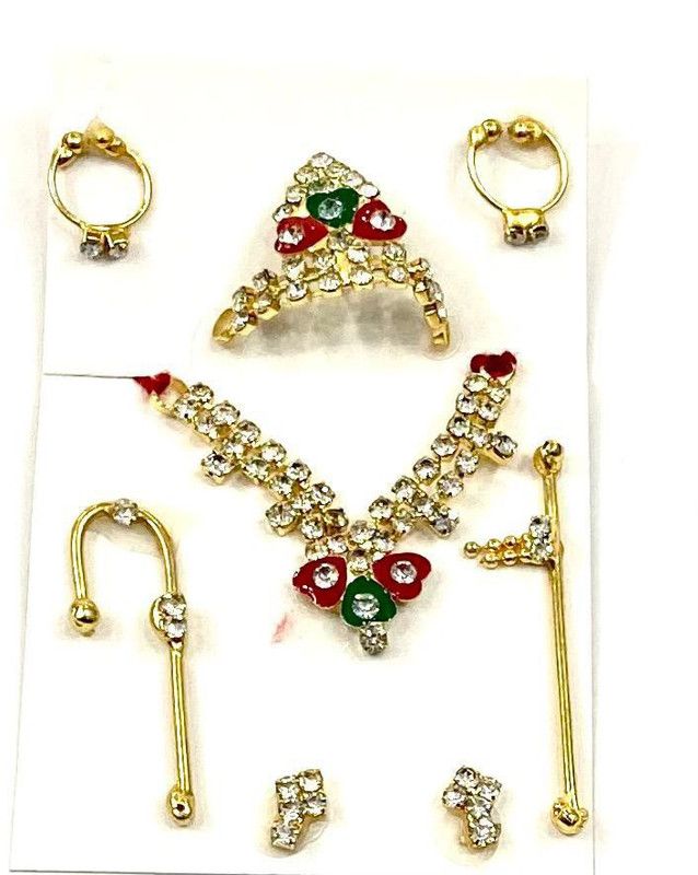 SPSStore Designer Stone Mukut Set Deity Ornament  (Laddu Gopal)