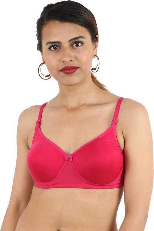 Emosis Women Bralette Lightly Padded Bra_Pink_32