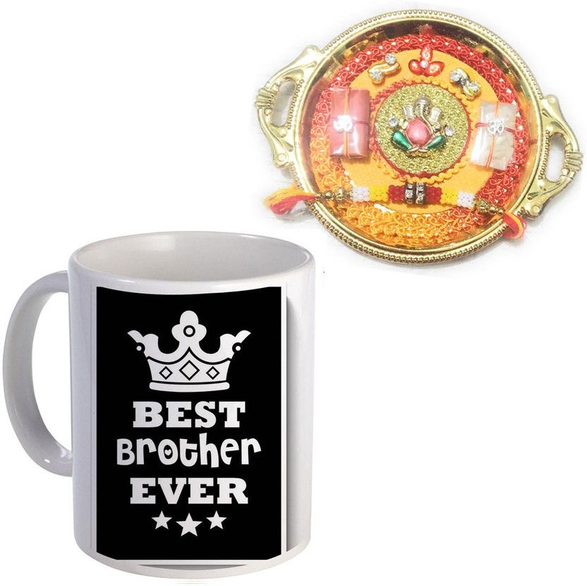 Thali, Rakhi Set  (1 Rakhi thali, 1 Cooffee mug)
