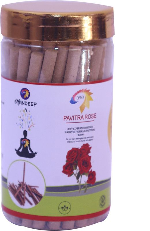 Gyandeep Pavitra Rose Dhoop Stick Premium and Fresh With Natural Fragrance,for Puja Lavender Dhoop
