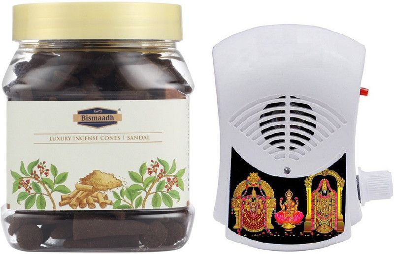 Bismaadh Combo Pack of Continues Chanting Tamil Mantra Bell & Sandal Dhoop Cones Sandal Dhoop