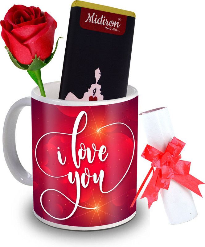 Midiron IZ20STLoveBar7RoseLC-62 Ceramic Gift Box  (Multicolor)