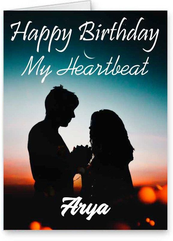 Midas Craft Happy Birthday Arya My Heart Beat Quotes 24 Greeting Card  (Multicolor, Pack of 1)