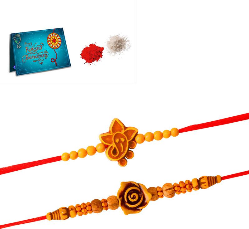 Rakhi Set  (2 Rakhi, Greeting Card and Roli Chawal)