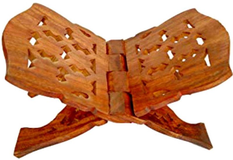 KUCH KUCH Wood book stand Wooden Brown Book Rest  (Width (Open) = 7 cm : Height (Open) = 5 cm)
