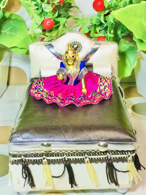 shri haridas Plywood Pooja Chowki  (Purple, Pack of 1)
