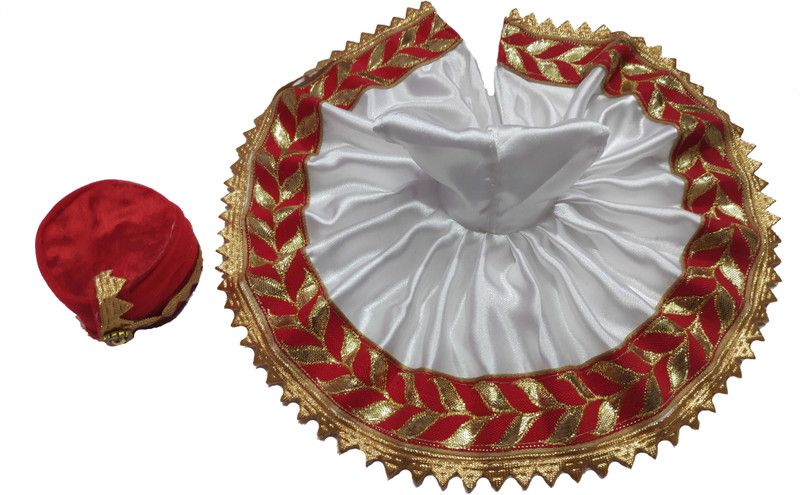 ZARKONS laddu gopal fancy dress with pagdi size 2 , ladoo gopal summer dress size 2 Dress  (Silk)