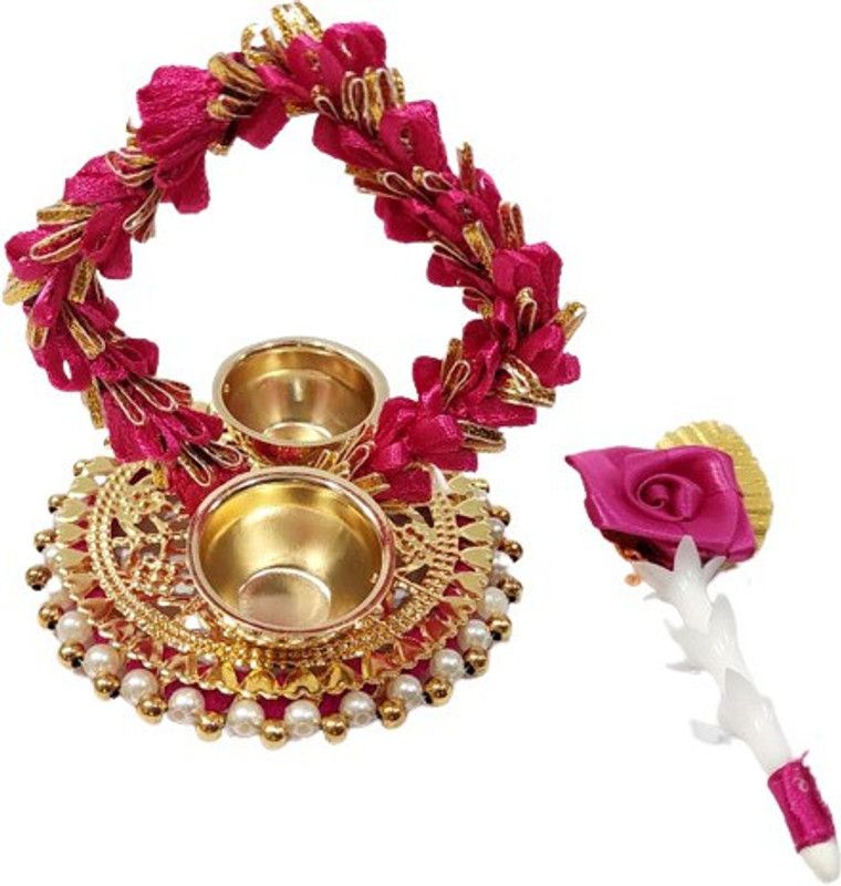 VOCALINDIA Brass, Paper  (2 Pieces, Gold, Red)