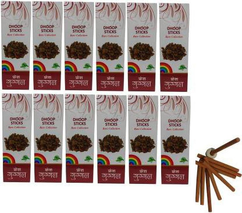 Stylewell (Set Of 12) Rare Collection Guggal Fragrance Premium Dry Incense Dhoop Guggal  (10, Set of 12)