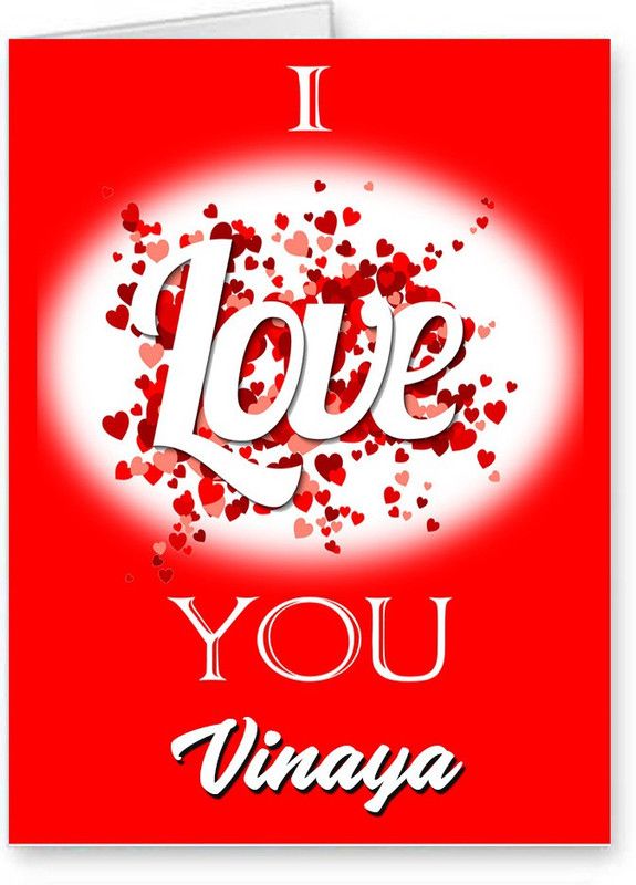 Midas Craft I Love You Vinaya Romantic Card Quotes 26 Greeting Card  (Red, Pack of 1)