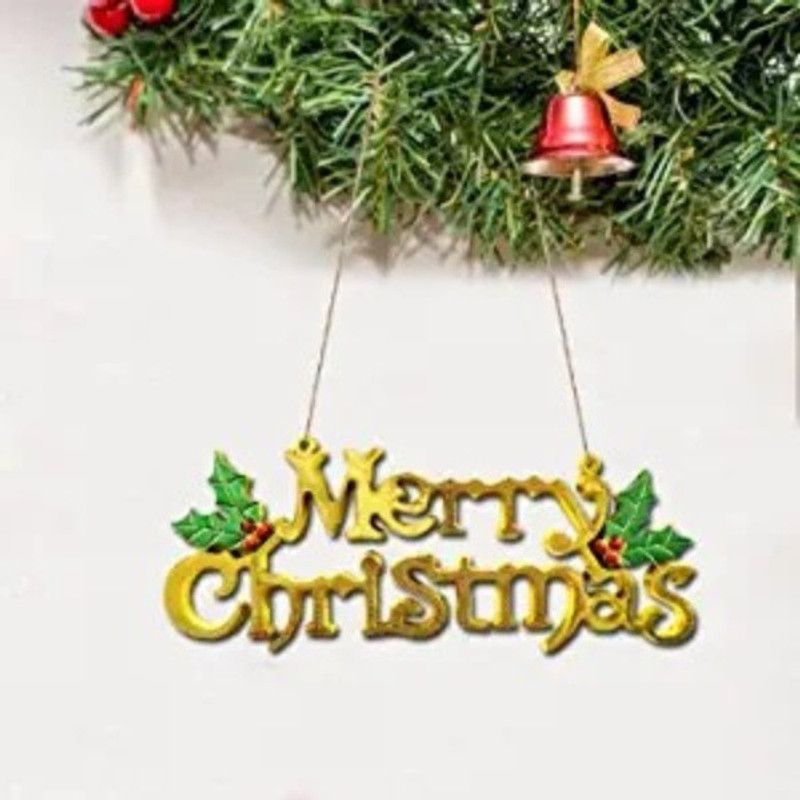 Luckypot Hanging Merry Christmas Board For Home Front Door Hanging Christmas Decor Hanging Ornaments Pack of 1