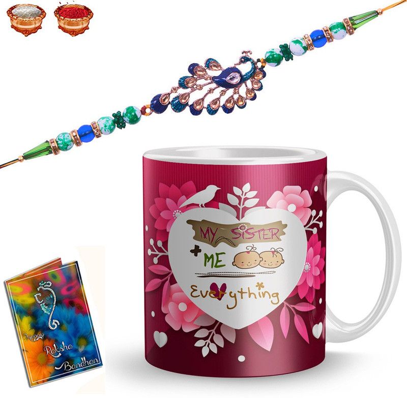 Mug Set  (1 Rakhi, 1 Roli Chawal, 1Card, 1 Mug)