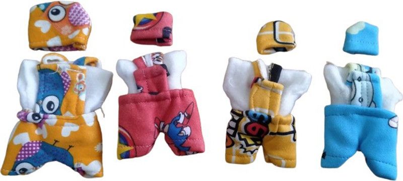 Kanha SET OF 4 laddu gopal g winter bib suit \nikkar suit size 3 (random will come) Dress  (Wool)