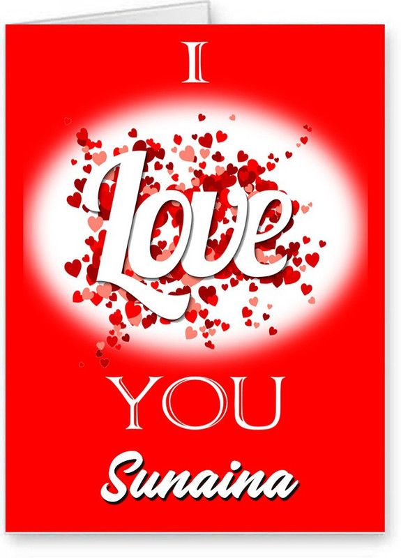 Midas Craft I Love You Sunaina Romantic Card Quotes 26 Greeting Card  (Red, Pack of 1)