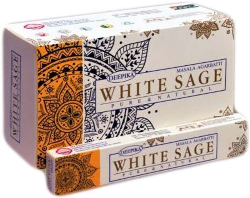 Bigmegamart Deepika White Sage Agarbatti Masala Incense Stick Long Lasting Fragrance  (90, Set of 6)