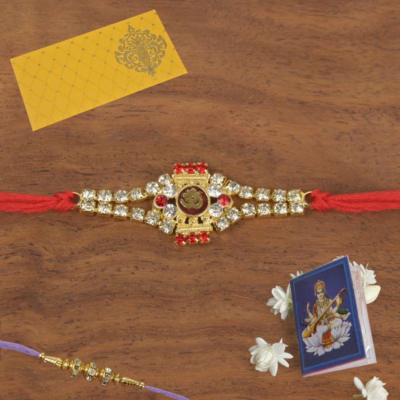 Rakhi Set  (Shagun Envelope 1, Rakhi 1, Rakhi Tilak 1, Free Rakhi Thread 1)