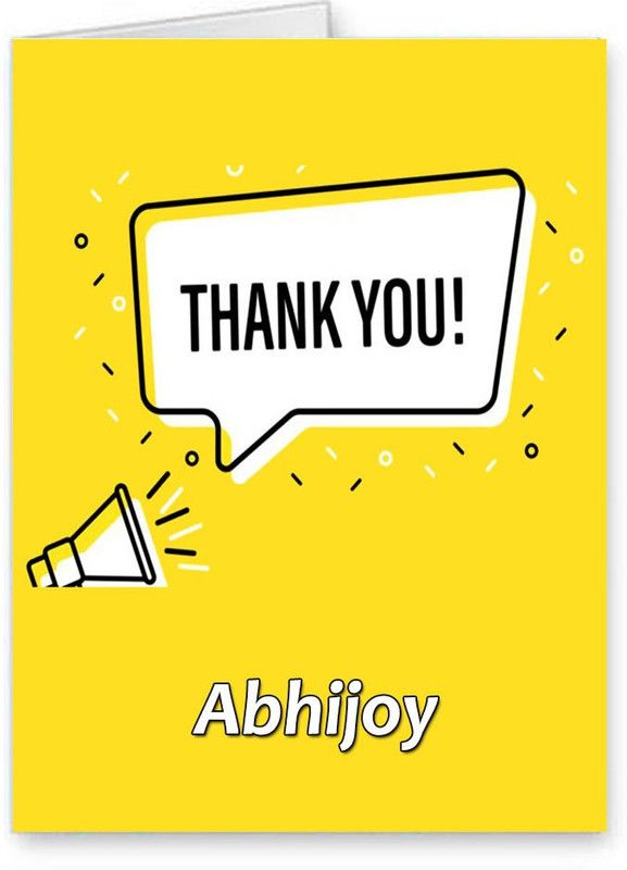 Midas Craft Thank You Abhijoy Gratitude Quotes 23 Greeting Card  (Yellow, Pack of 1)