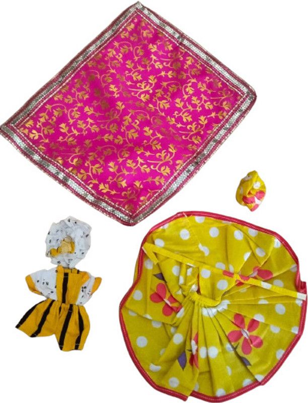 Kanha combo of 3 Laddu gopal ji cotton jumpi bib suit/asan/cotton dress(size 5) Dress  (Cotton)