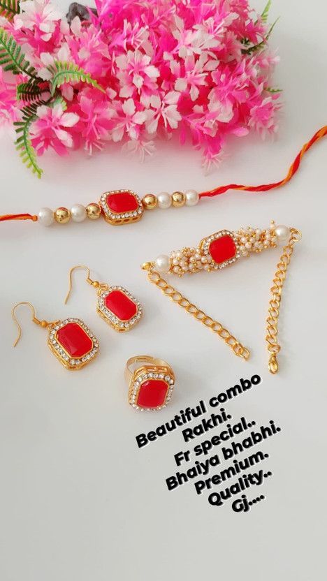 Bracelet, Earrings, Rakhi Set  (1)