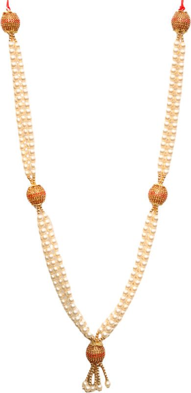 Geetanjali Handmade Artificial Pearl Garland/Moti Mala for Photos, Home and Temple Decoration.|8248| Plastic Garland  (Multicolor)