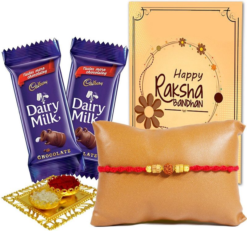 Midiron Rakhi Gifts for Brother, Rakhi Combo Pack for Brother (DM2RCD1Rakhi97) Paper Gift Box  (Multicolor)