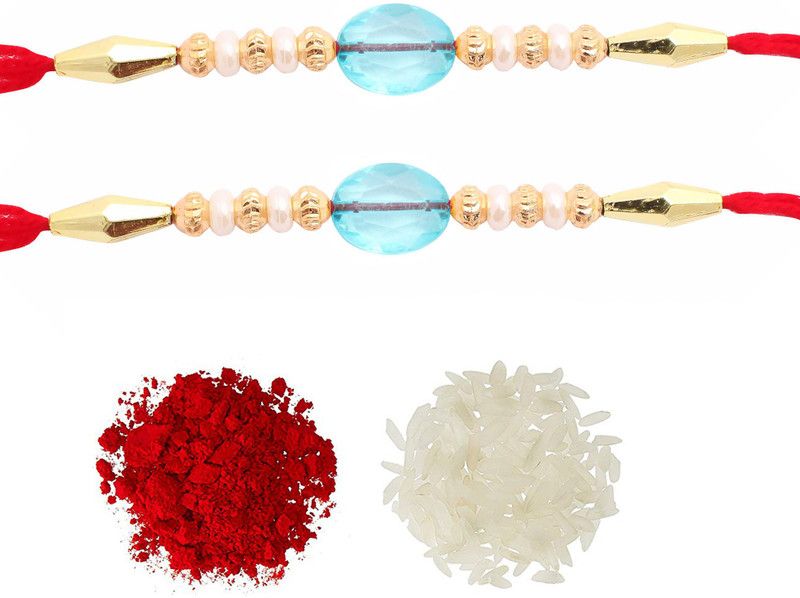 Chawal Roli Pack, Rakhi Set  (2 Rakhee Set)
