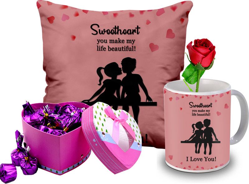 Midiron Valentine’s Day Gift Pack|Romantic Gift IZ10 Ceramic, Microfibre Gift Box  (Multicolor)