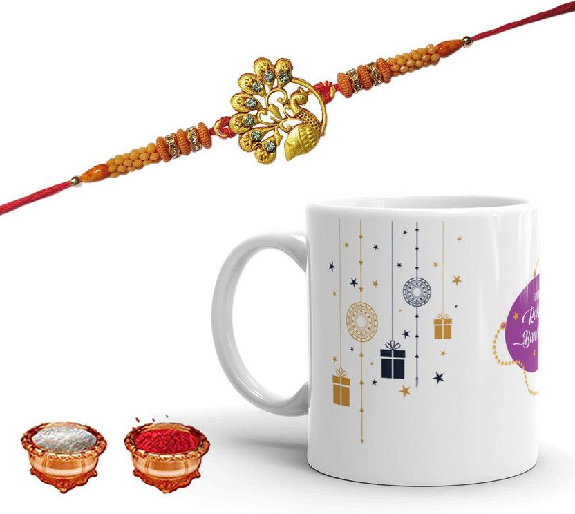 Mug Set  (1 Mug, 1 Rakhi, 1 Roli chawal packet)
