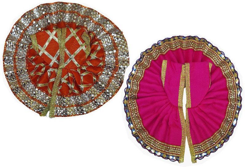 Krishna's World (3N0-7INCH)-Special Janmashtami Collection Laddu Gopal ji/Krishna ji Dress Dress  (Silk)