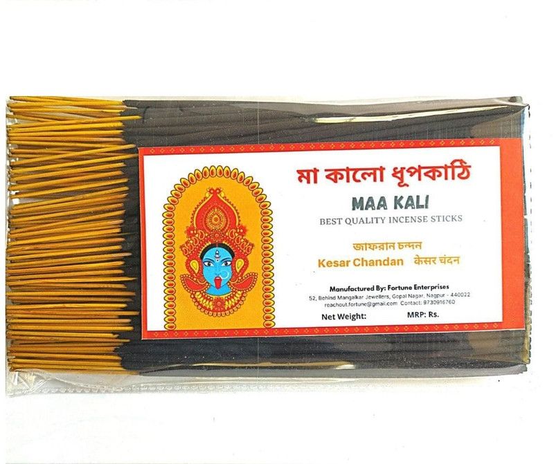 Maa Kali Agarbatti 1Kg Kesar Chandan Incense Sticks, Mild Fragrance, 800+ Sticks Kesar Chandan (Sandalwood)  (1000, Set of 1)