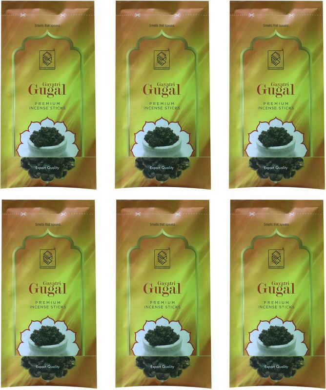 shantamani 6 in 1 Premium Gugal Agarbatti Combo || Low Smoke || (Pack of 6 *135gm) Gugal  (840, Set of 6)