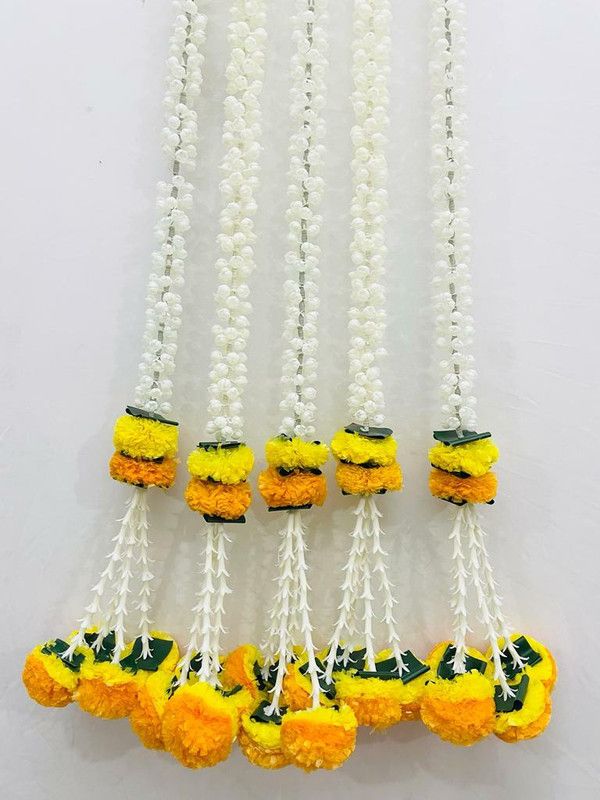 SPHINX Reusable Plastic Garland  (White, Yellow, Orange, Green)