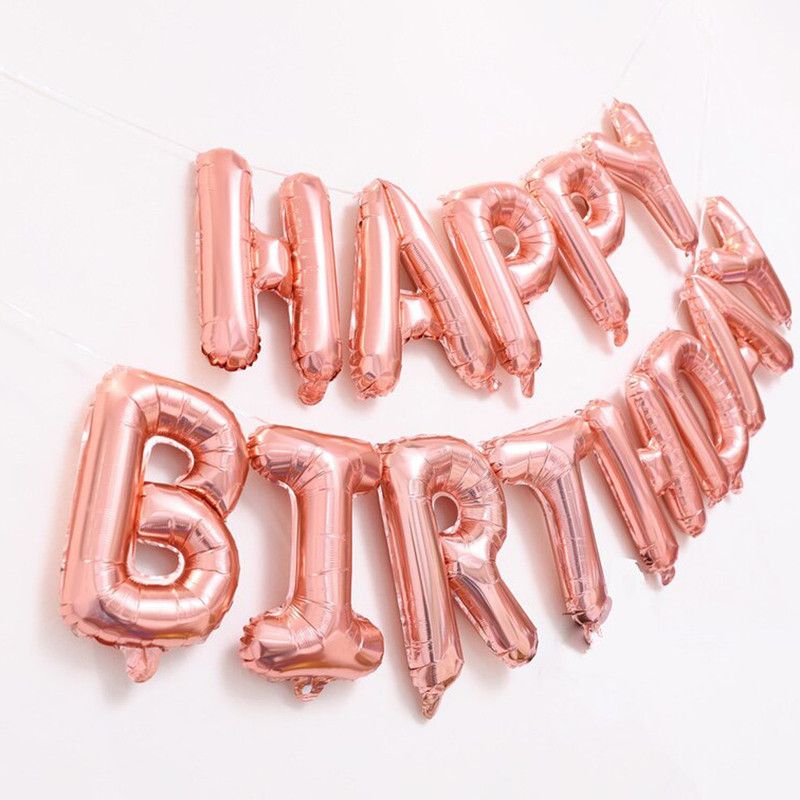 Pixelfox Solid HAPPY BIRTHDAY DECORATION/ FOIL BALLOON Balloon  (Brown, Pack of 13)