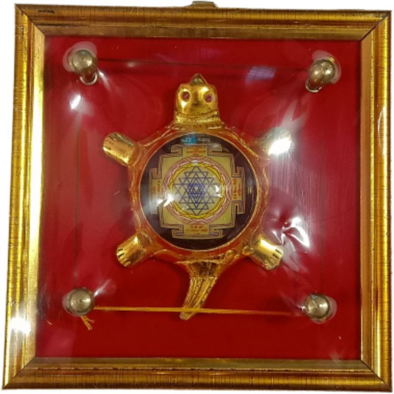 Balaji Traders Balaji Traders- Shri Yantra Tortoise Frame Wooden Yantra  (Pack of 1)