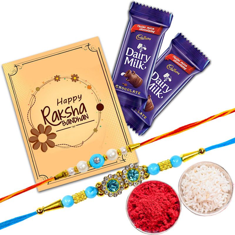 Midiron Rakhi Gifts for Brother, Rakhi Combo Pack for Brother/ Bhai (Rakhi121/93) Paper Gift Box  (Multicolor)