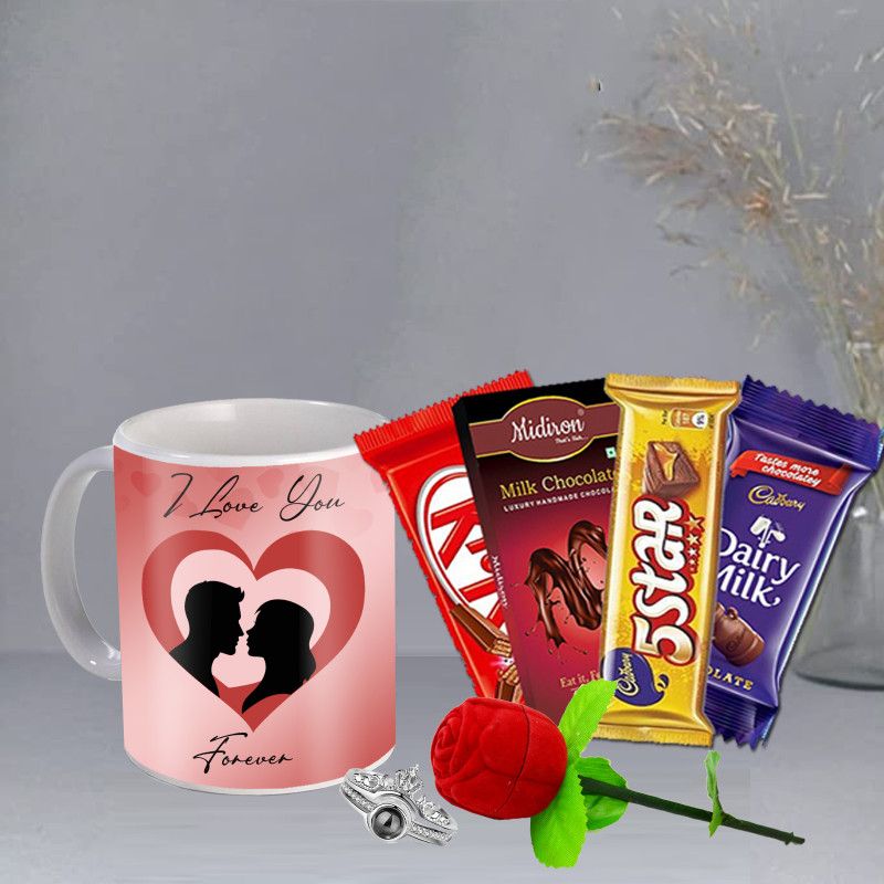 Midiron Romantic Gifts For Girl/Wife|Valentines Gift Hamper For Couple/Lover Ceramic Gift Box  (Multicolor)