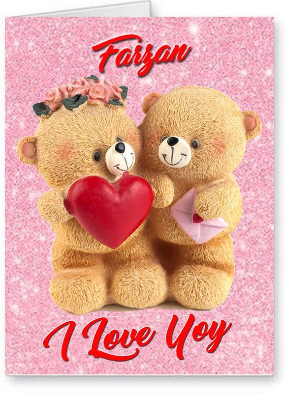 Midas Craft I Love You Farzan Greeting Card  (Multicolor, Pack of 1)