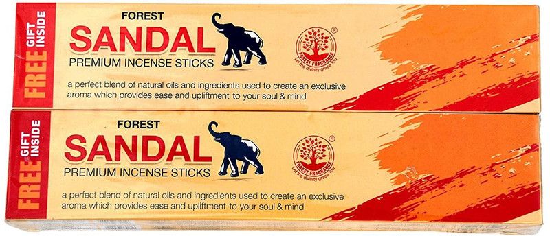 Forest Fragrance Sandal Incense Sticks Black Bathi Pack of 6 Boxes sandal  (540, Set of 6)
