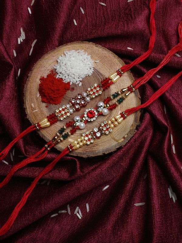 Rakhi Set  (Set of 3 With Roli Chawal)