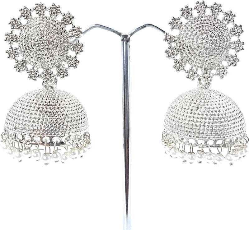 KAYAA KAYAA KAYAA SILVER JHUMKAA Pearl Silver Jhumki Earring