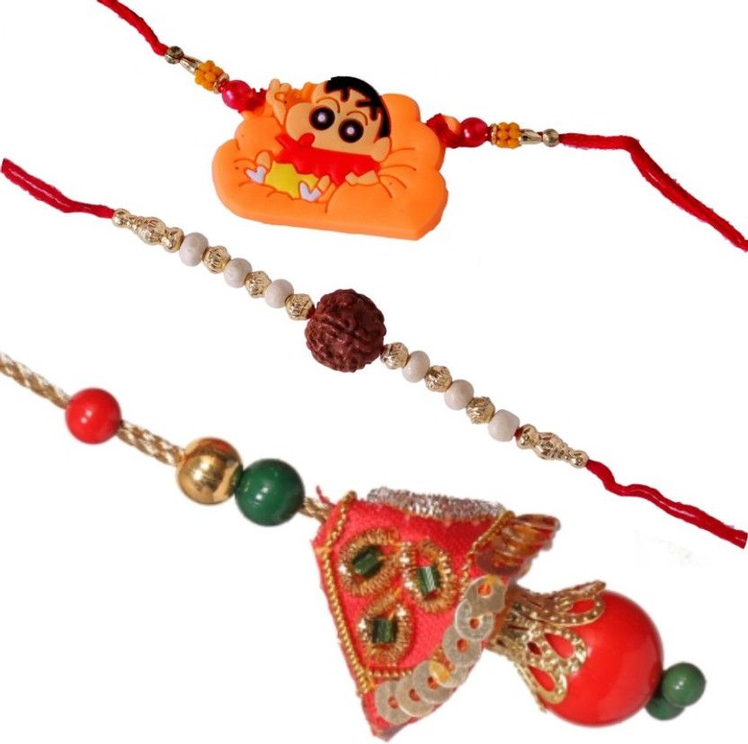 Rakhi Set  (PACK OF 3 RAKHI,ROLI CHAWAL)