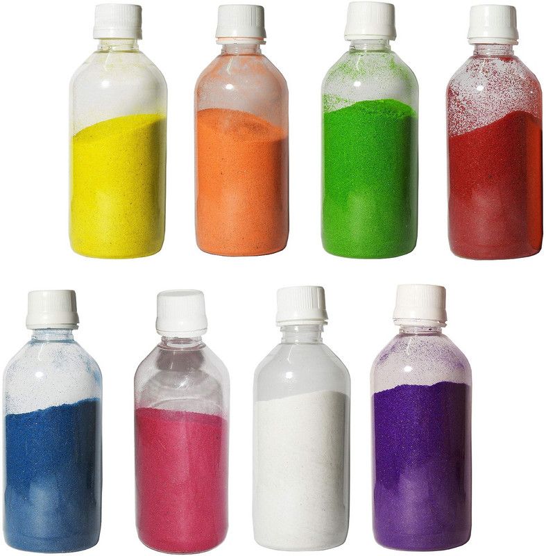 COLORFULL Pack of 8 Rangoli Powder  (Multicolor)